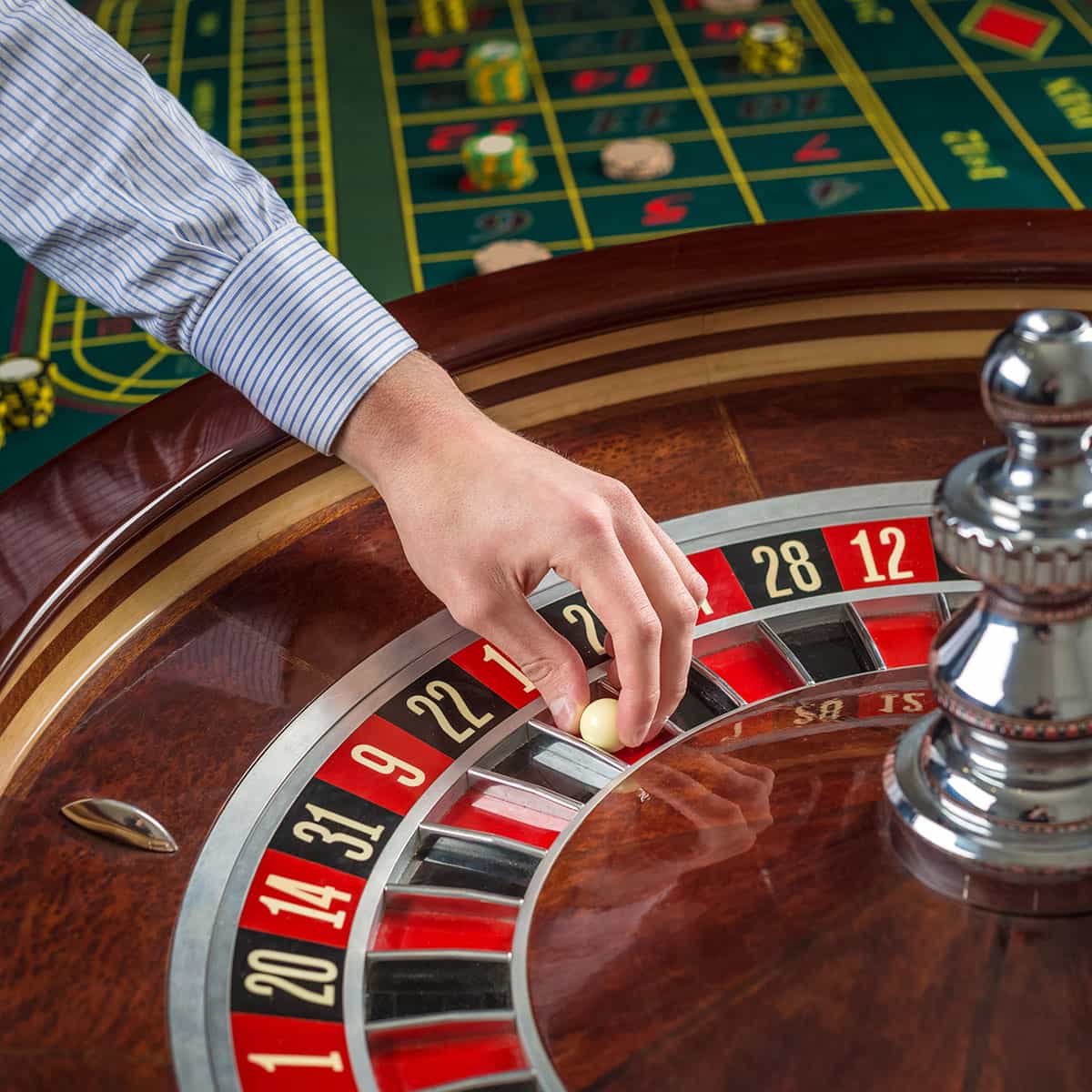 Hippodrome's gaming floor Opulent interior of Hippodrome Casino with poker and roulette gaming tables