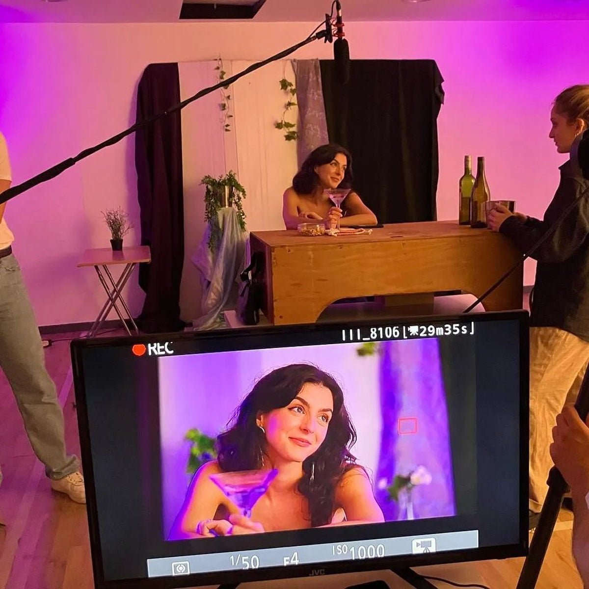 Post-production colour grading Film editing suite with professional monitors displaying colour grading software in Soho studio