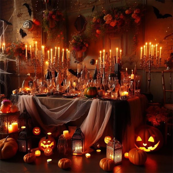 Inclusive spooky gala HERE at Outernet venue decorated for queer-friendly Halloween celebration event