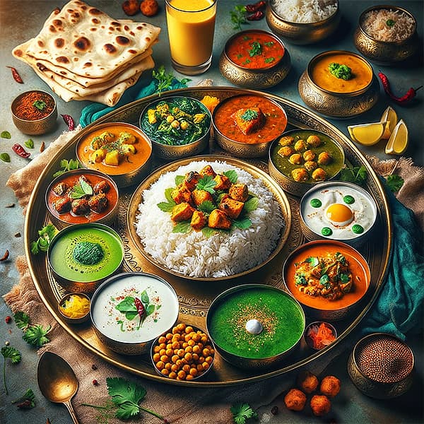 Indian food dishes representing Soho's international culinary offerings and flavours