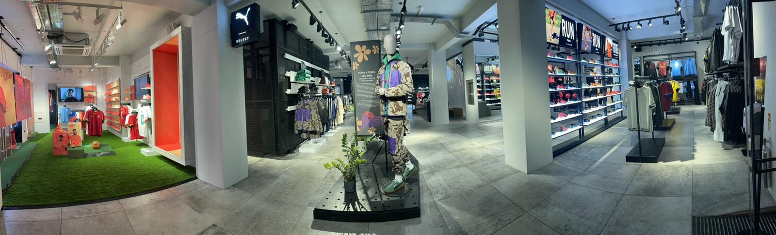 PUMA flagship store interior decorated for BVB fan zone celebration and meet-and-greet