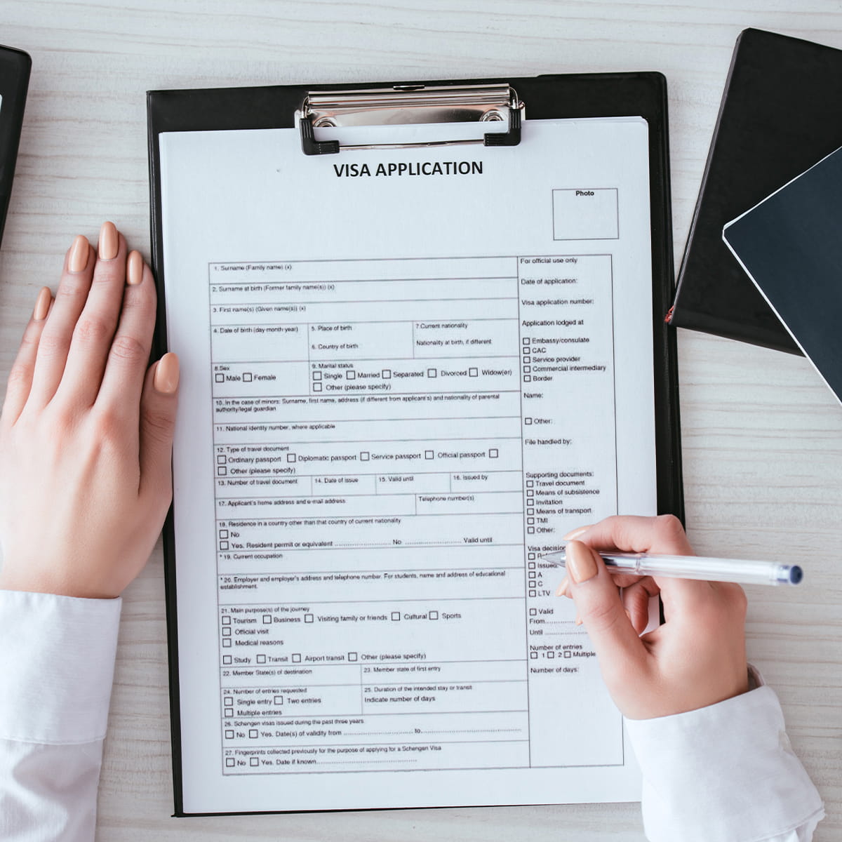 Visa application form and documents for UK Indefinite Leave to Remain process