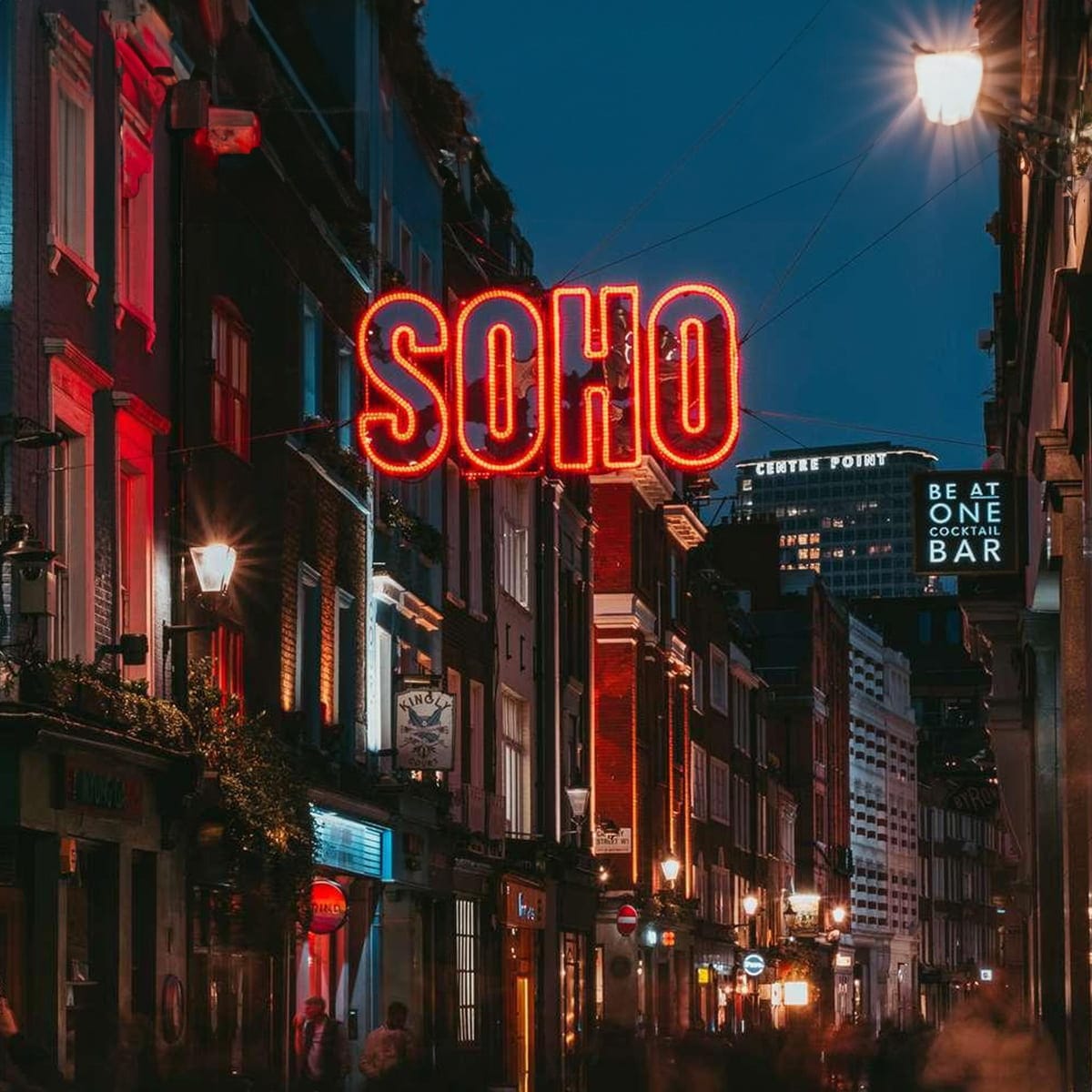 Historic Soho street scene