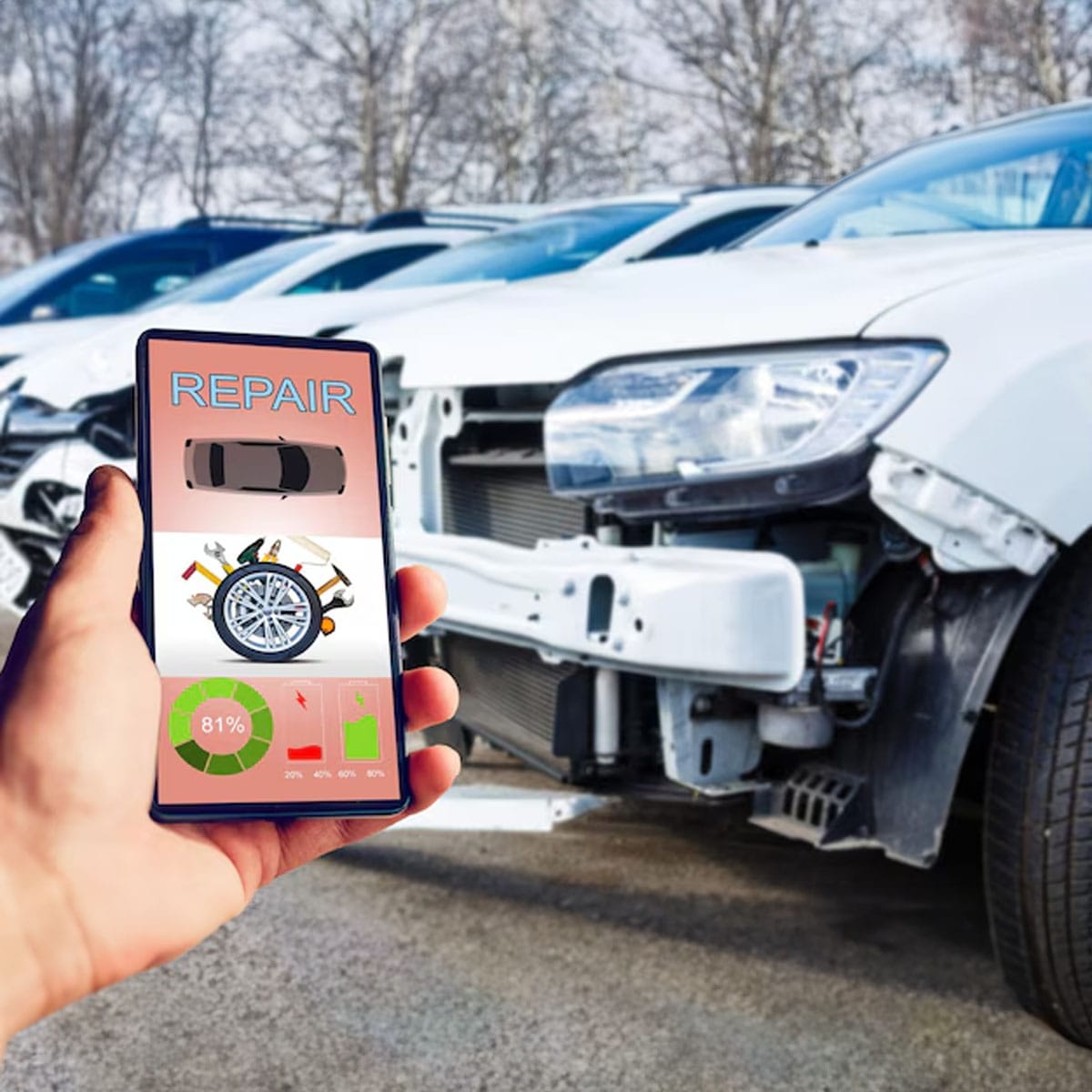 Mobile maintenance in action Professional mechanic conducting routine car maintenance check during mobile service visit