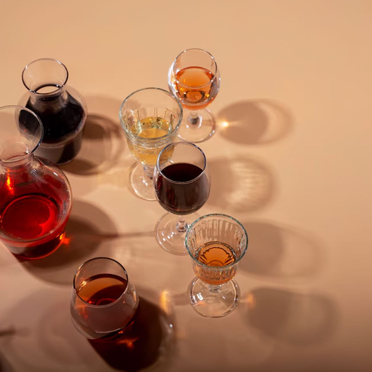 Selection of famous complex wine bottles including Cabernet Sauvignon and Bordeaux varieties
