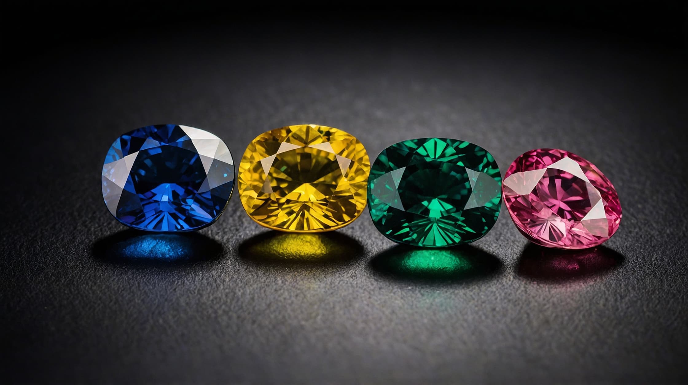 Royal gemstones in luxury jewellery Vibrant emeralds, rubies, and sapphires representing royal luxury and prestige