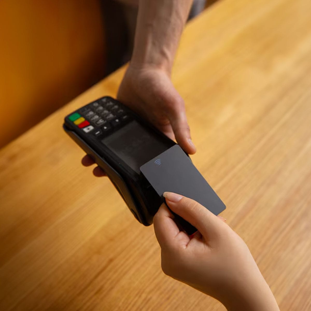 Hand vein scanning device demonstrating biometric authentication technology for secure payments