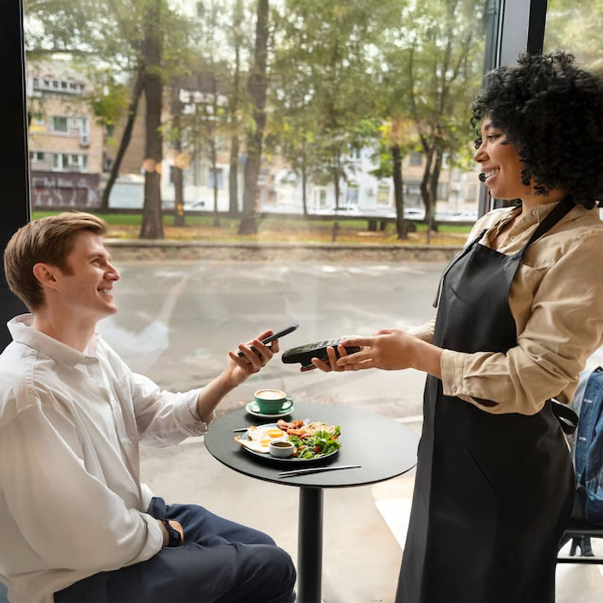 Dining environment Restaurant interior dining space illustrating customer experience and coupon targeting