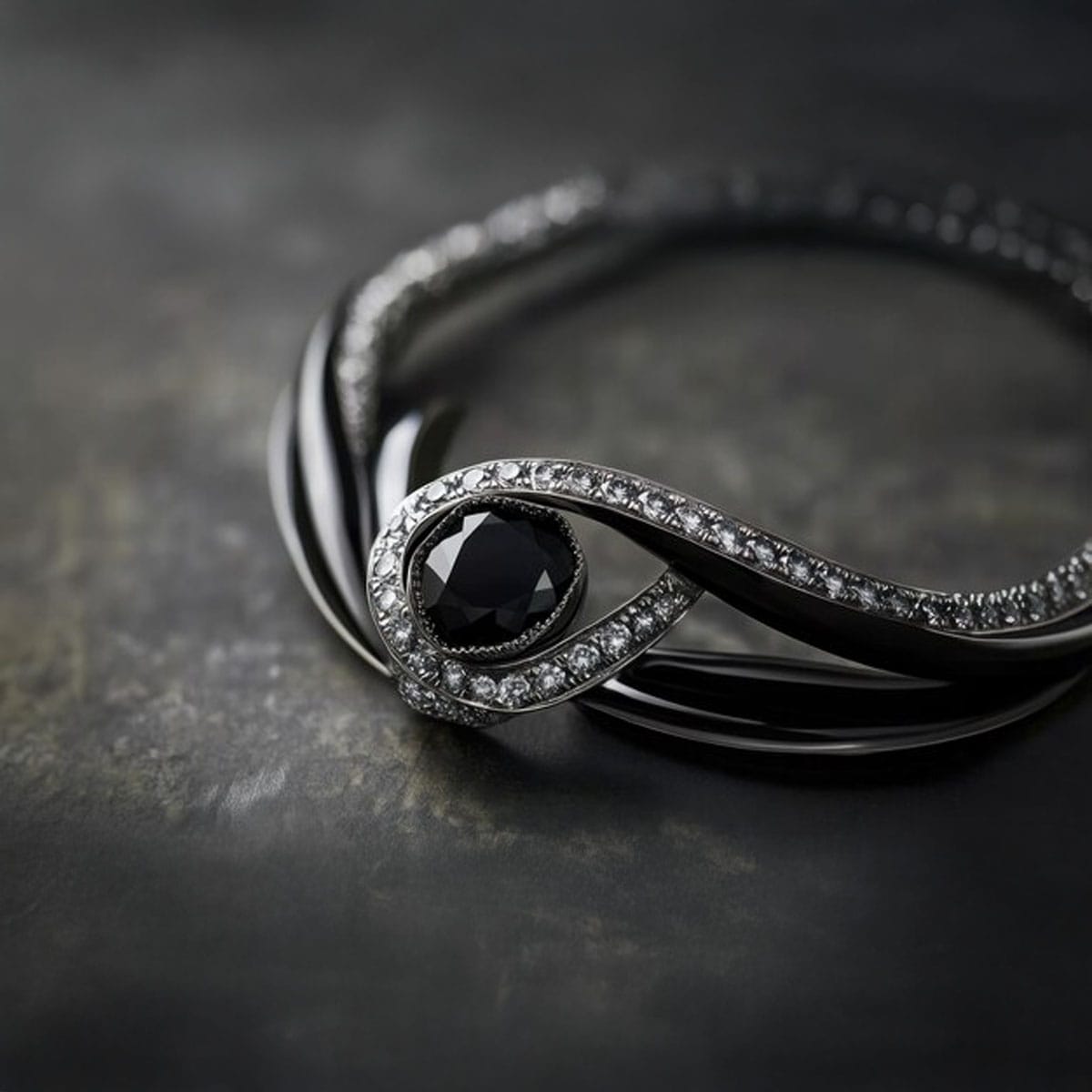 Diamond cut shape options Black diamond engagement ring featuring princess and round brilliant cut styles