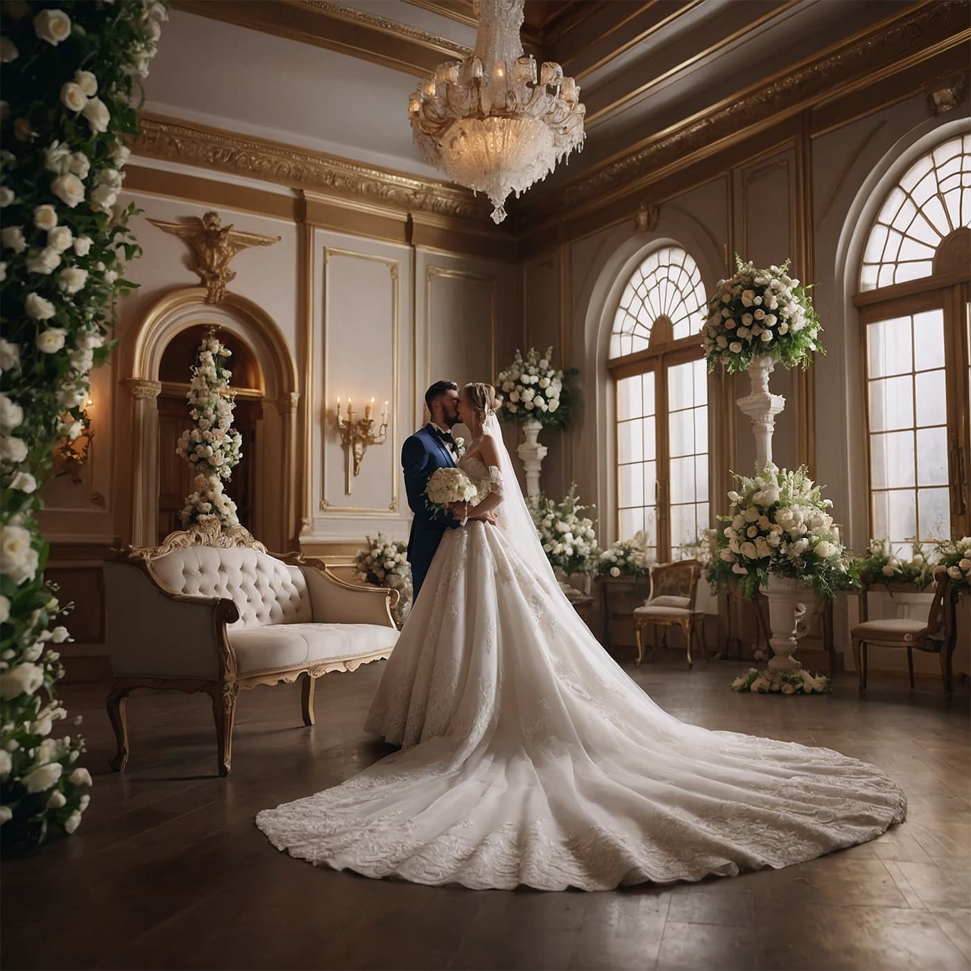 Complete wedding decor package Beautifully decorated wedding venue showcasing professional quality and cohesive design