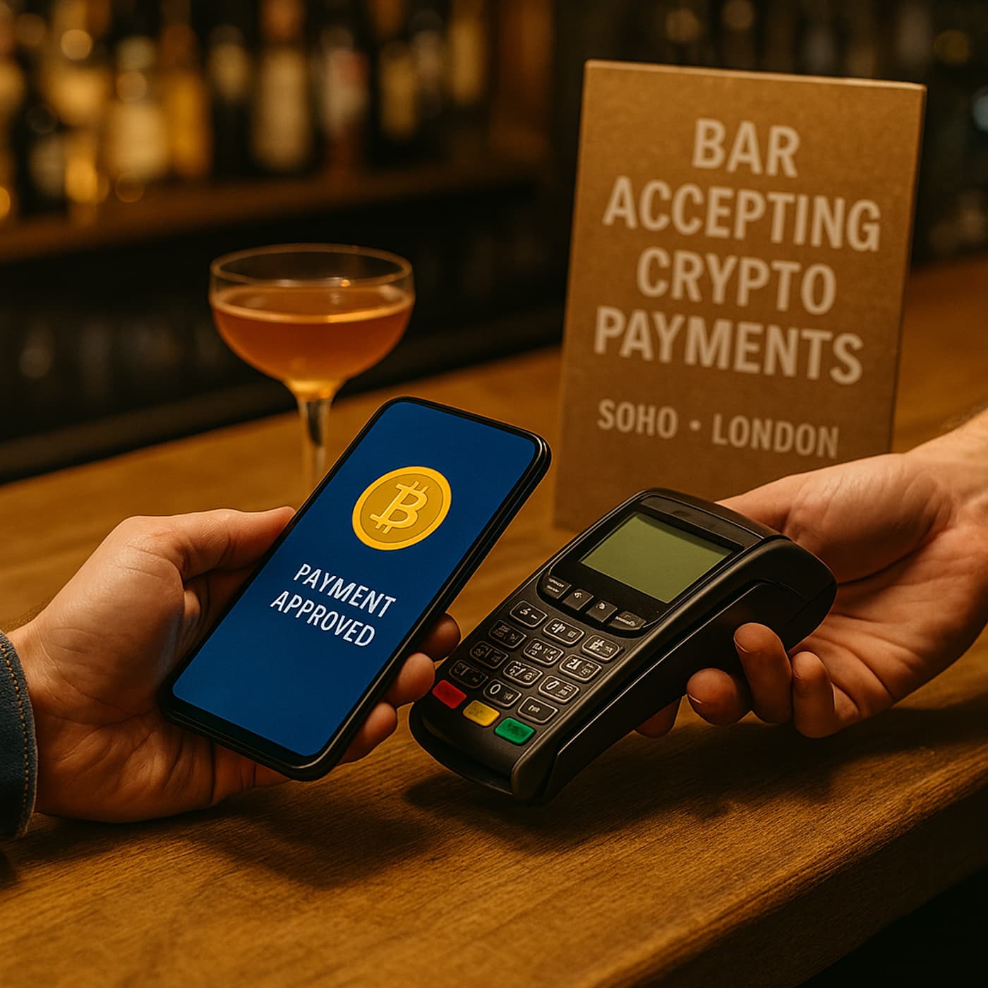 Crypto payment methods Digital wallet app displaying Bitcoin and cryptocurrency payment options on smartphone screen