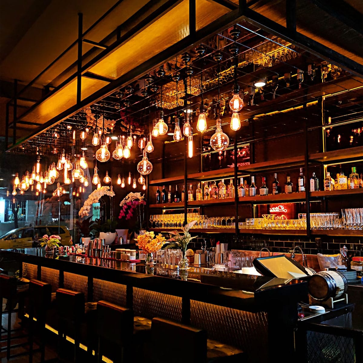 Classic pub ambiance Traditional London pub interior with wooden furnishings and atmospheric lighting for pub crawl