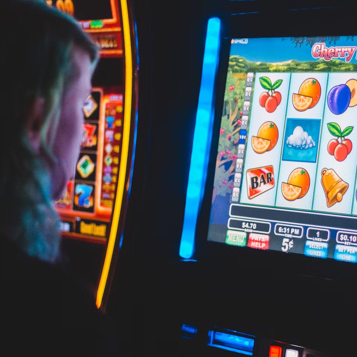 Mobile slot machine game displayed on smartphone screen demonstrating mobile gaming experience
