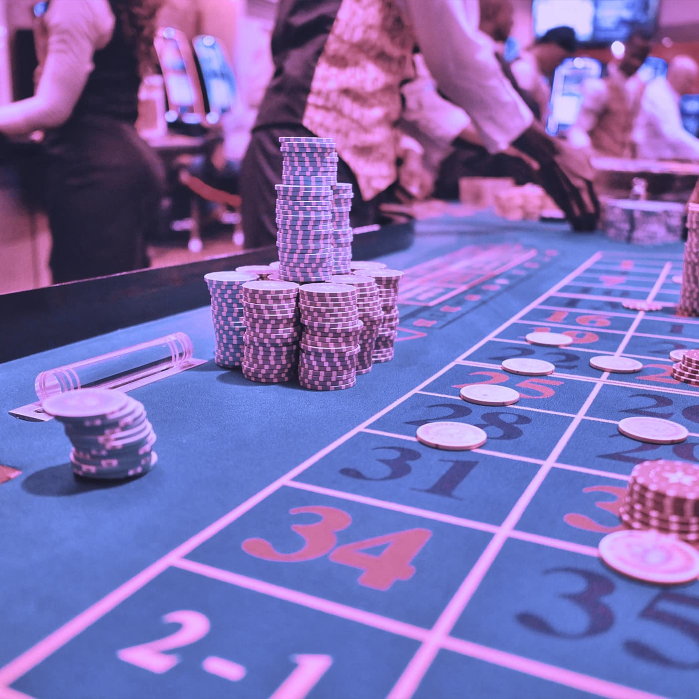 Casino table game setup demonstrating responsible gambling measures and player protection