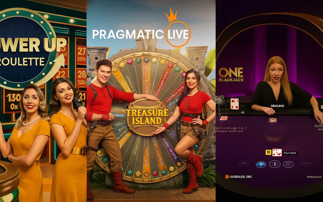 Pragmatic Play live casino gaming interface with professional dealers and classic table games