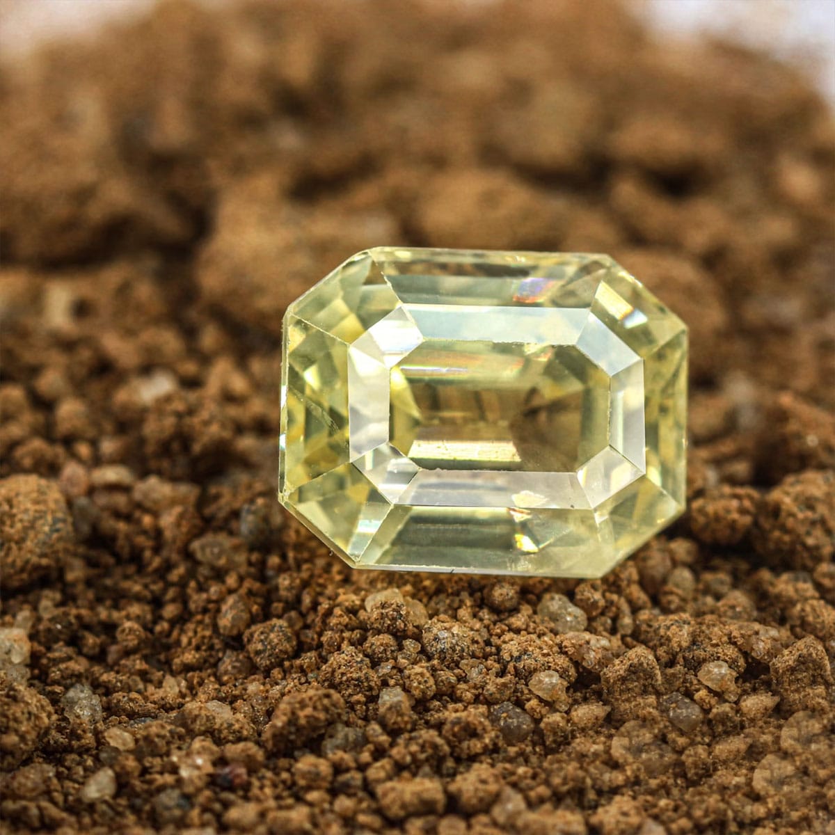 Natural Asscher cut diamond displaying hall of mirrors optical effect and deep brilliance