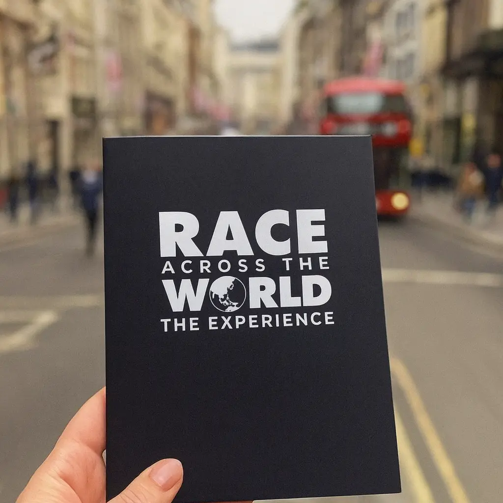 Group of people participating in Race Across the World experience challenge in London