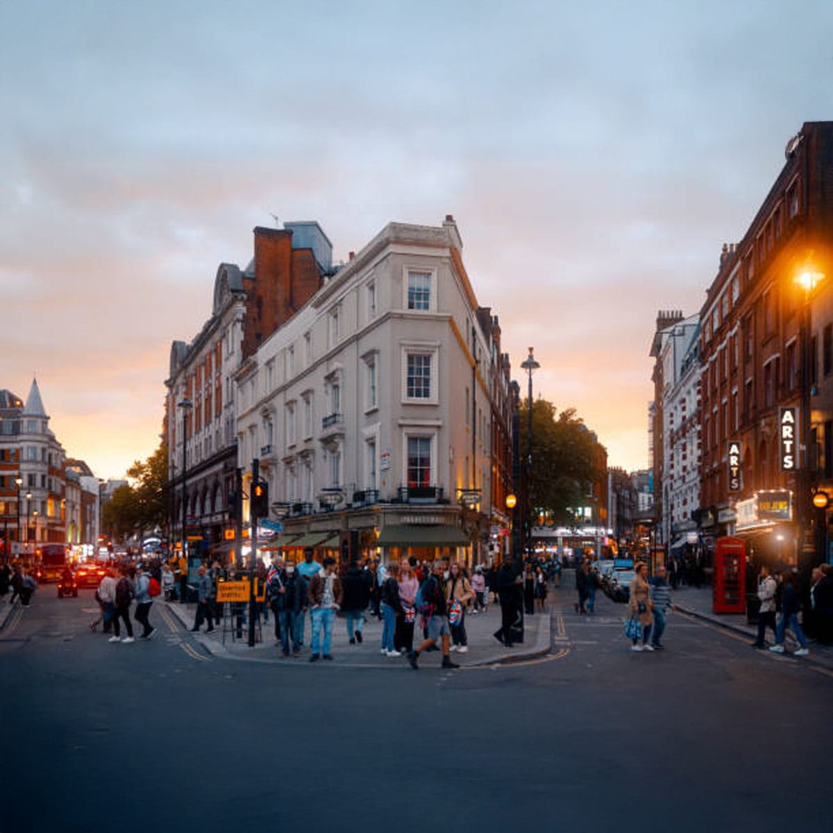 Theatre or music venue stage in Soho hosting live performances