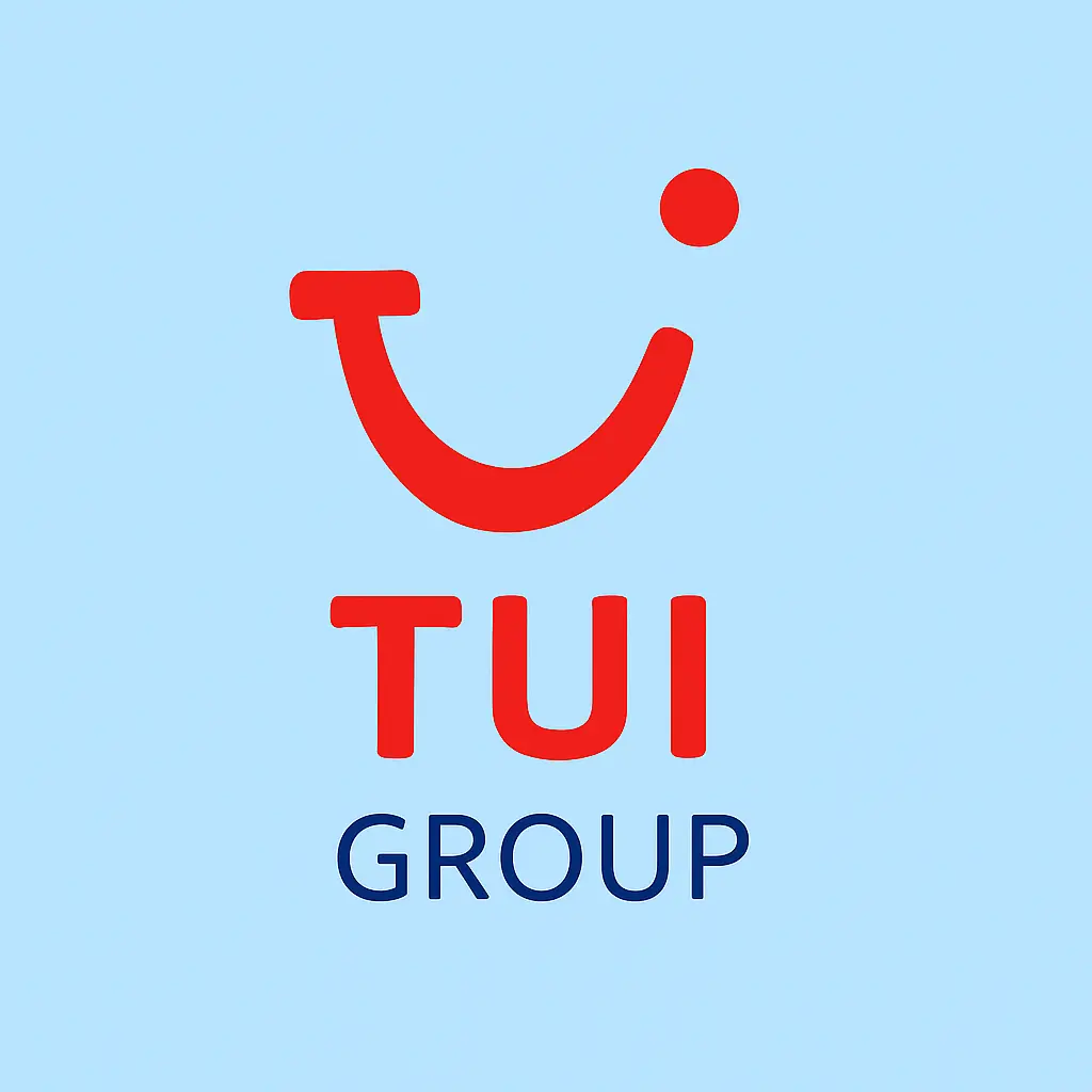 TUI Group branding TUI Group logo representing Europe's largest tour operator and travel company