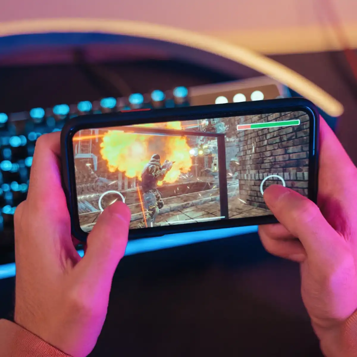 Augmented reality mobile gaming integration with Vision Pro and smartphone devices