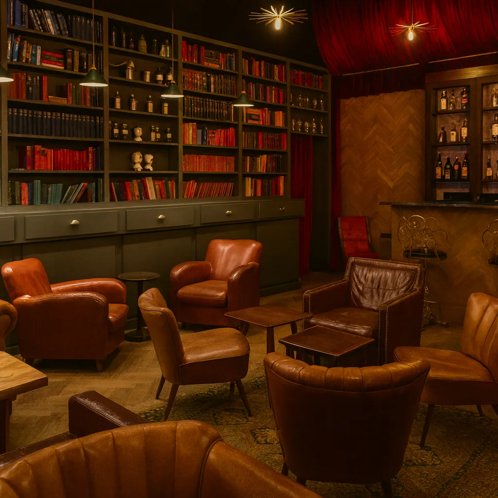 Soho venue interior with neon signage and intimate seating for private events