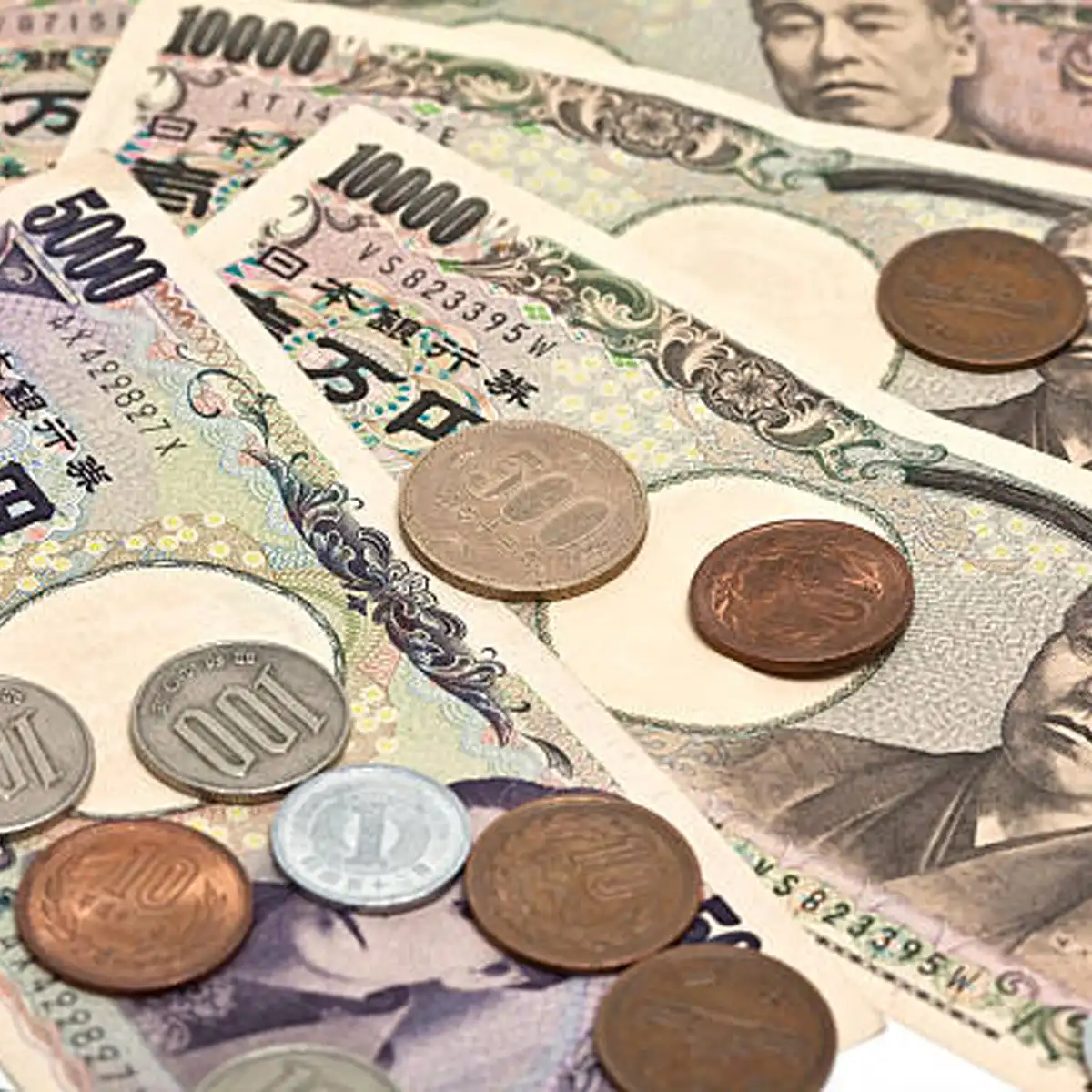 Financial chart displaying USD/JPY exchange rate correlation with stock market indices performance