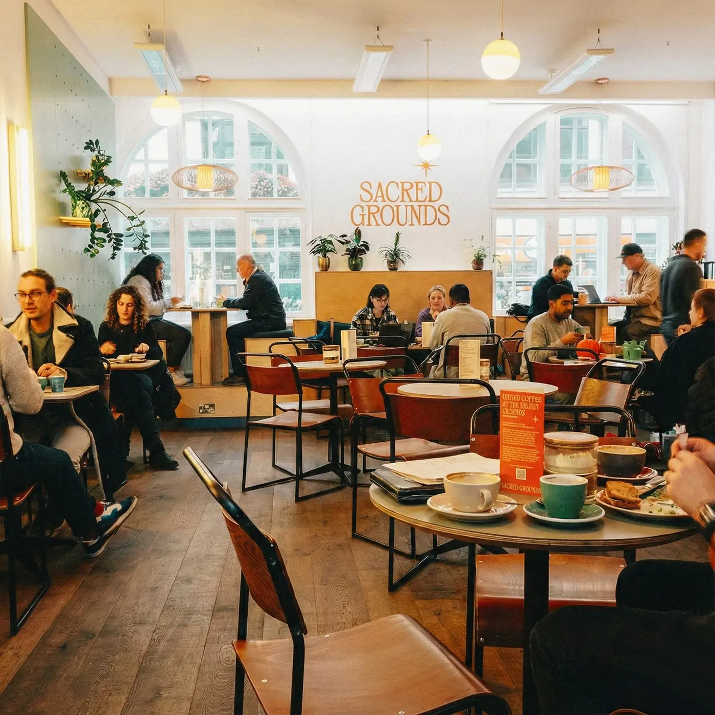 Sacred Grounds café run by St Anne's Church, showcasing community-focused coffee shop atmosphere