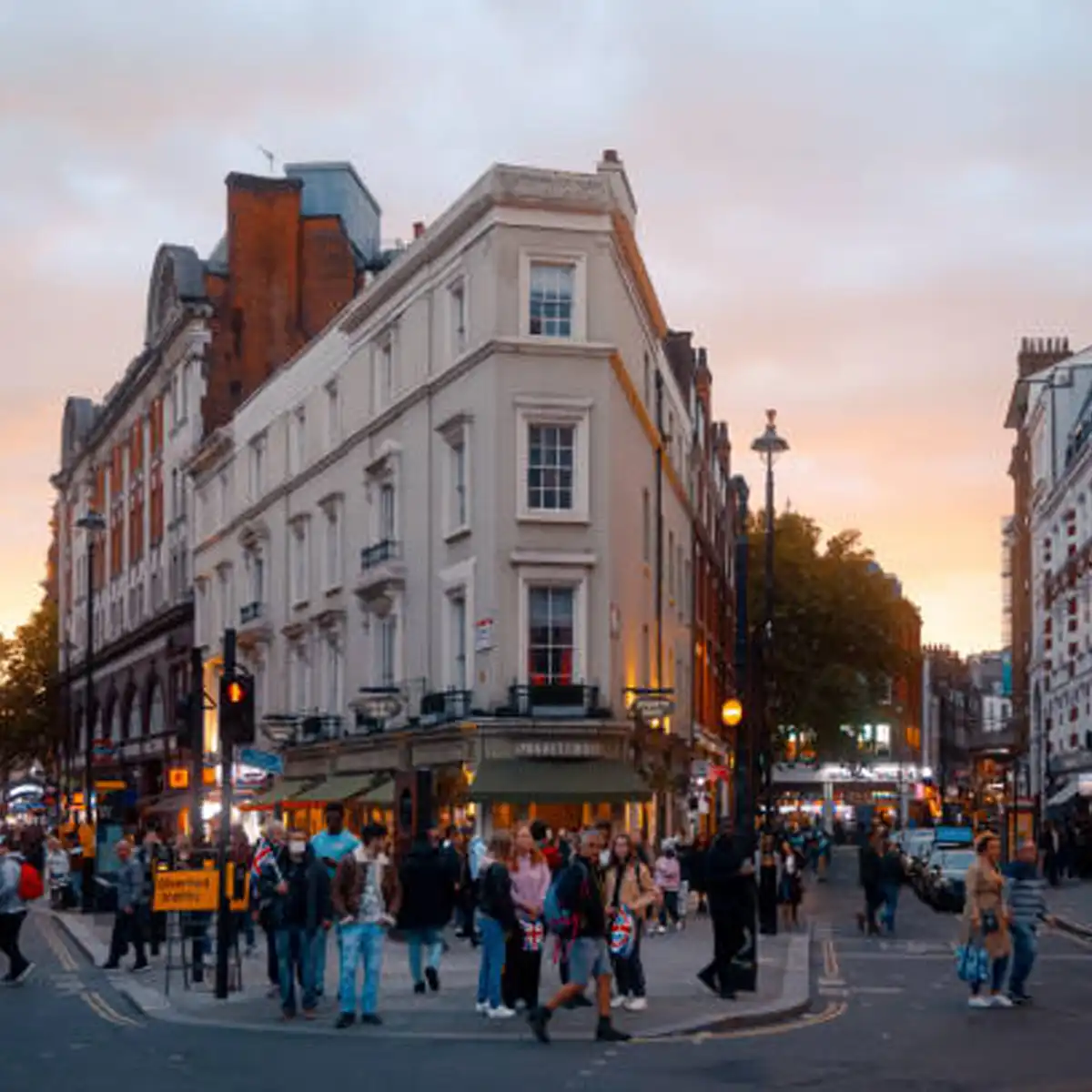 Soho neighbourhood street view encouraging curious exploration for new London residents