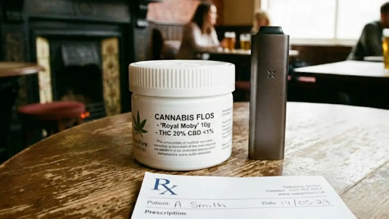 Legal prescription requirements Medical cannabis prescription bottle and documentation required for legal nightlife access