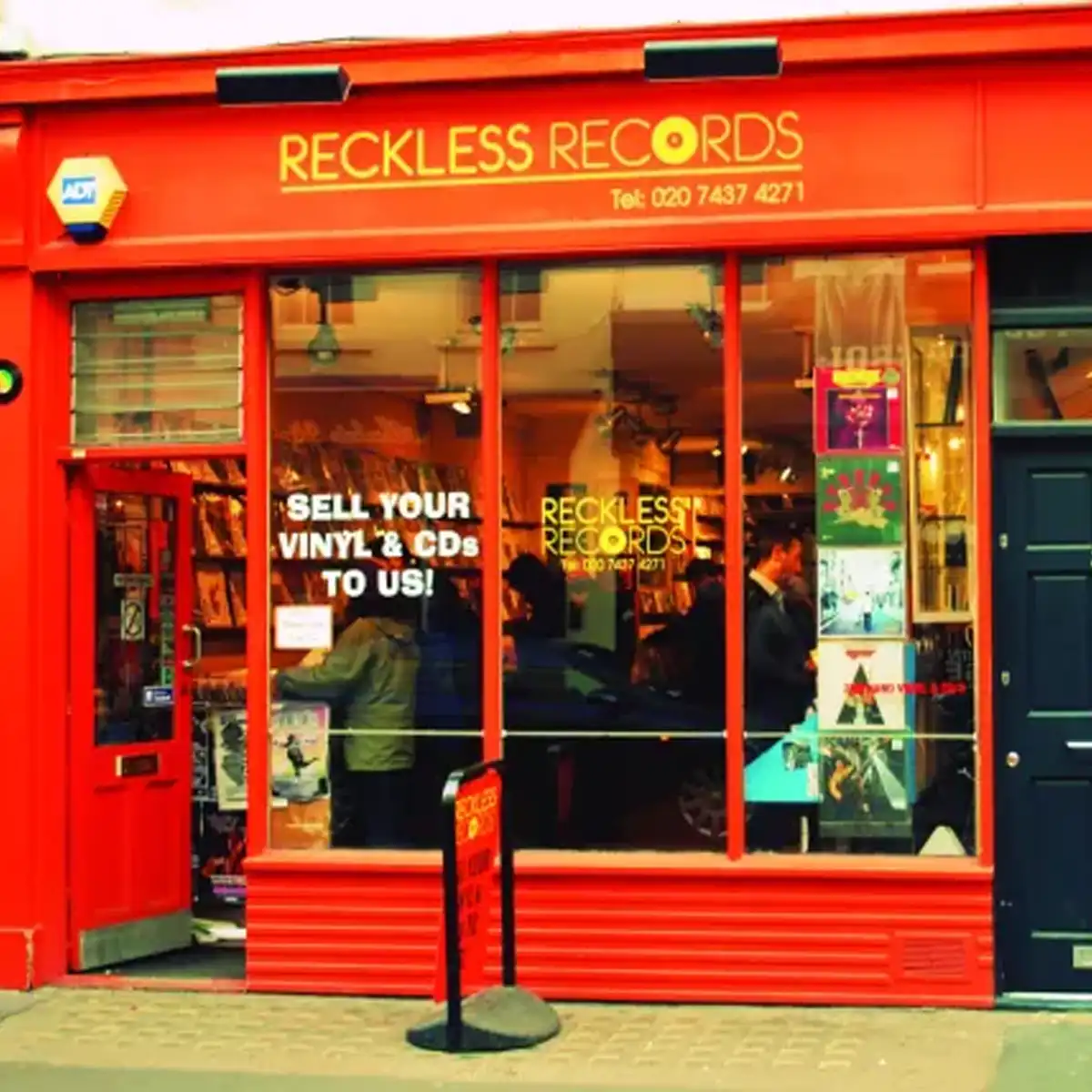 Reckless Records storefront on Berwick Street, Soho's historic vinyl record shop