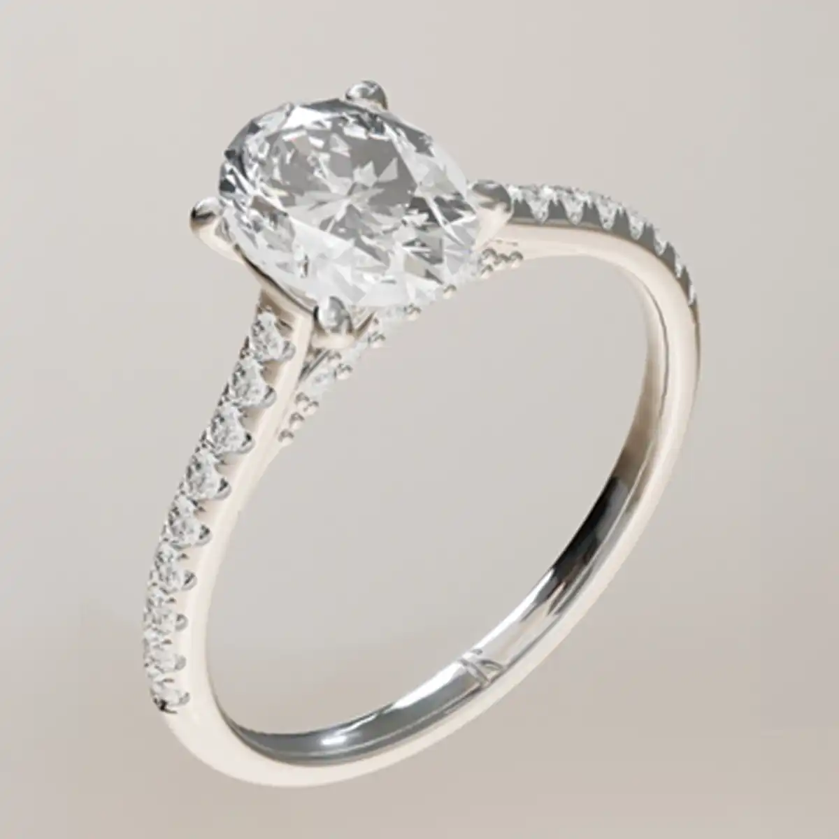 Classic solitaire design Elegant diamond solitaire engagement ring displayed on white background showcasing sparkle