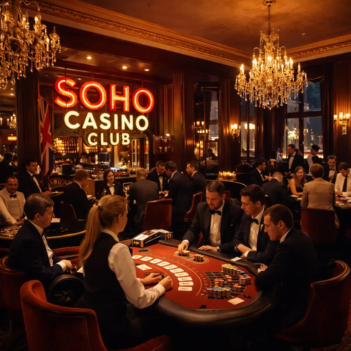 Digital gambling evolution Modern digital gambling interface representing the evolution from physical Soho gambling dens to online casinos