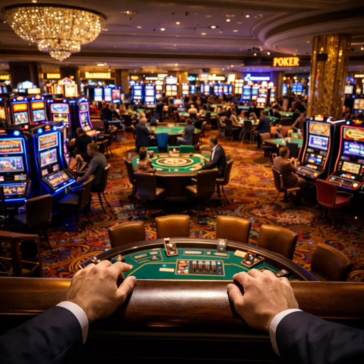Casino gaming options Soho casino gaming floor with slot machines and card tables available