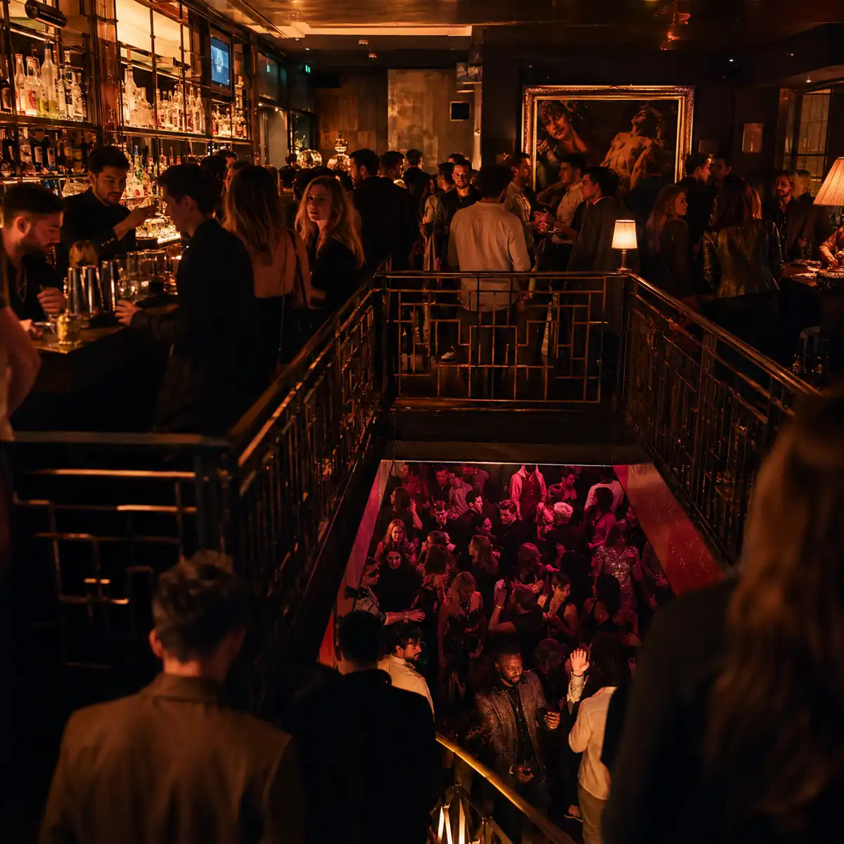 Neon-lit late licence bars in Soho showing the nightlife scene with people dining and drinking after midnight