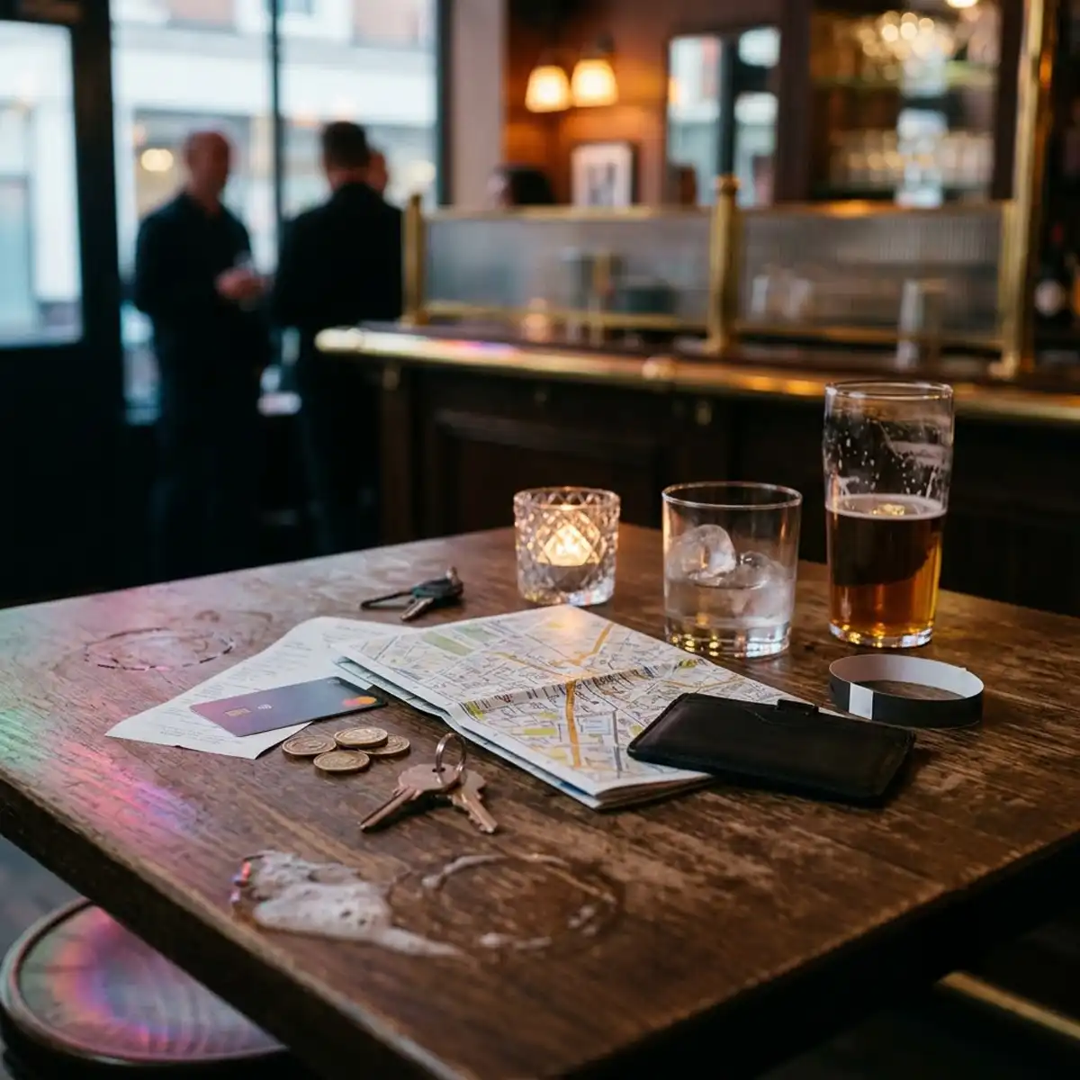 Colourful interior of The Village bar on Wardour Street, an LGBTQ+-specific Old Compton Street venue with go-go performers and DJ lighting