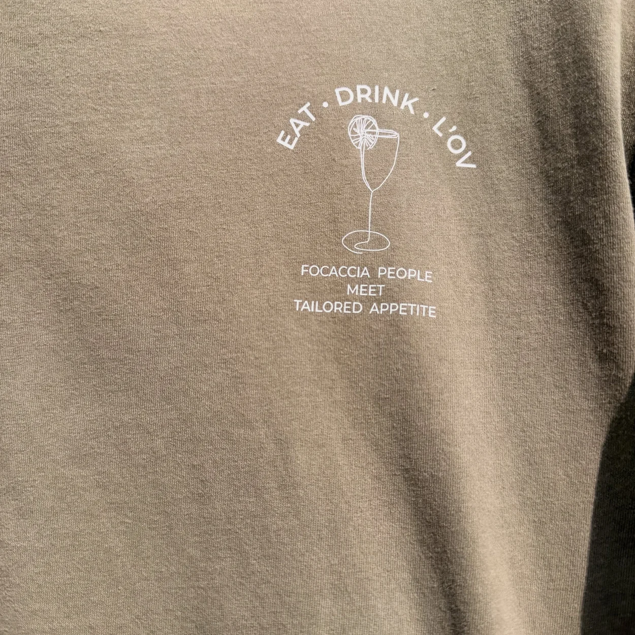 Officine Generale printed tee detail from the menswear label's Soho range