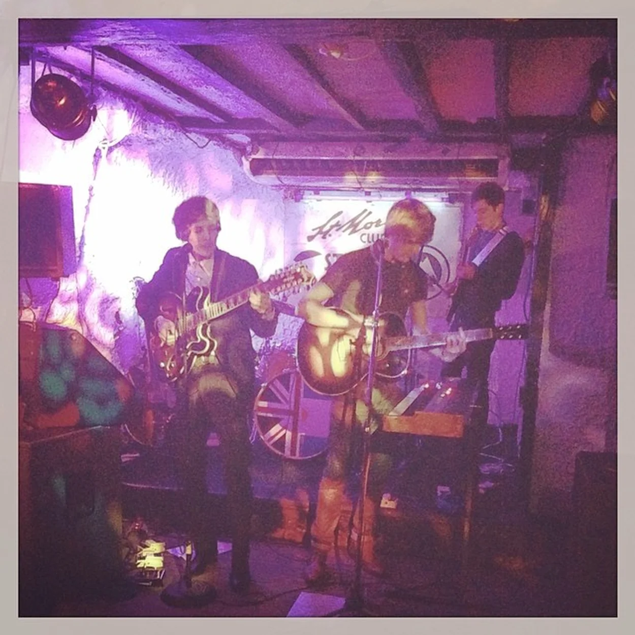 Band playing under the arched cave ceiling of the St Moritz Club in Soho